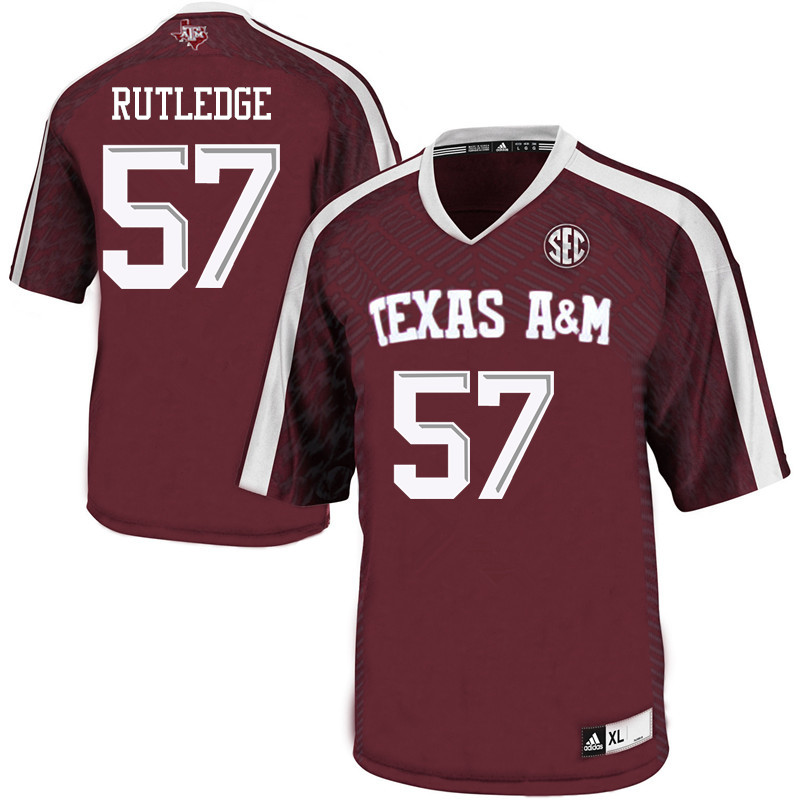 Men #57 McCrae Rutledge Texas A&M Aggies College Football Jerseys Sale-Maroon